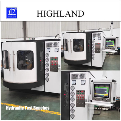Máquina de ensayo hidráulica de buques Personalización de 500 L/min Cantidad de flujo Equipo de ensayo HIGHLAND