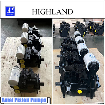 Bomba de pistón axial de desplazamiento fijo Highland Bomba hidráulica de accionamiento eléctrico