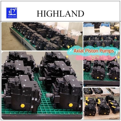 Bombas hidráulicas de pistón axial con desplazamiento variable y estructura de placas