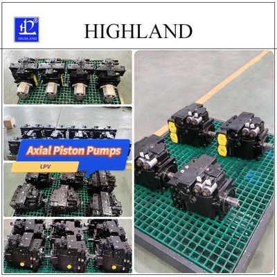 Bombas hidráulicas de pistón axial con desplazamiento variable y estructura de placas
