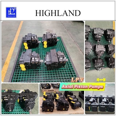 Bombas hidráulicas de pistón axial con desplazamiento variable y estructura de placas